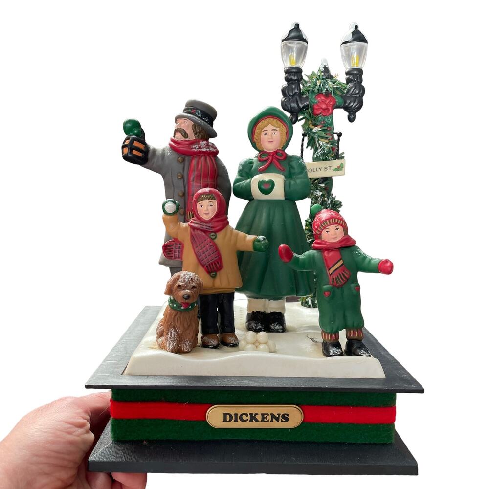 Dickens Holly Street Musical Figure Vtg 1990 Holiday Creations Christmas READ